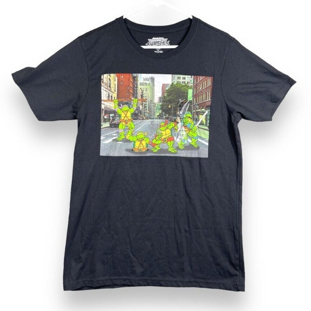 Nickelodeon Teenage Mutant Ninja Turtles Men's Size Medium Black Cotton T-Shirt